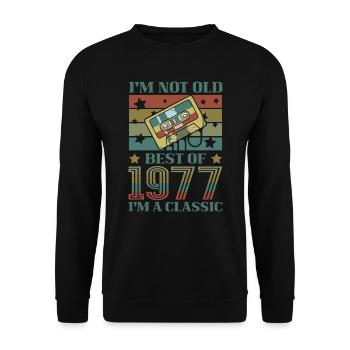 Ich Bin Nicht Alt, Ich Bin Ein Klassiker Best Of - Unisex Pullover - Schwarz - Vorne - Alina (178cm) & Michal (187cm)