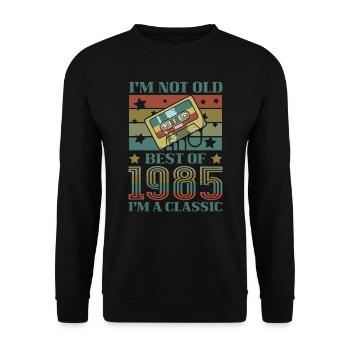 I'm not old, I'm a classic Best Of - Unisex Sweatshirt - black - Front - Alina (178cm) & Michal (187cm)
