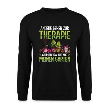 Andere Gehen Zur Therapie, Aber Ich Brauche Einen - Unisex Pullover - Schwarz - Vorne - Alina (178cm) & Michal (187cm)
