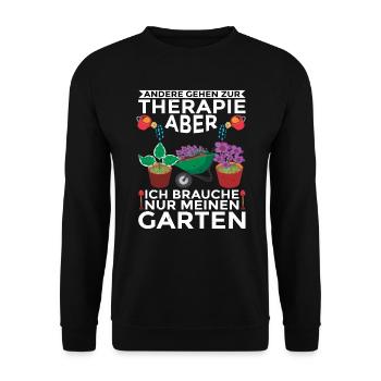 Andere Gehen Zur Therapie Ich Brauche Nur Einen - Unisex Pullover - Schwarz - Vorne - Alina (178cm) & Michal (187cm)