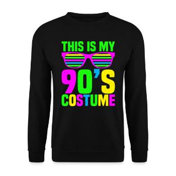 This is my 90s costume classic music lover - Unisex Sweatshirt - black - Front - Alina (178cm) & Michal (187cm)