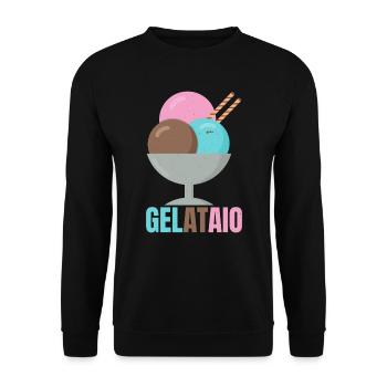 Gelataio Machine à crème glacée Sorbet Icicles Mochi - Sweat-shirt Unisexe - noir - Devant - Alina (178cm) & Michal (187cm)