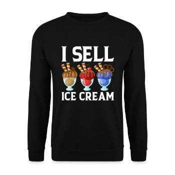 Je vends de la crème glacée Sorbet Icicles Mochi - Sweat-shirt Unisexe - noir - Devant - Alina (178cm) & Michal (187cm)