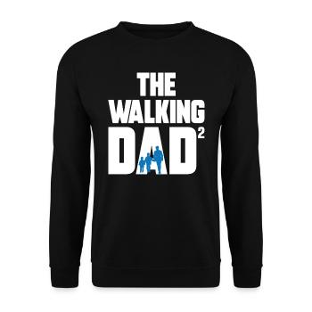 The Walking Dad 2 Saunter Dad Son Father's Day - Unisex Sweatshirt - black - Front - Alina (178cm) & Michal (187cm)