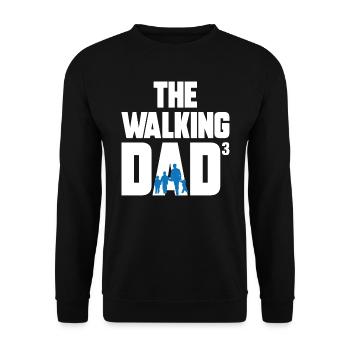 The Walking Dad 3 Saunter Dad Father's Day Walk - Unisex Sweatshirt - black - Front - Alina (178cm) & Michal (187cm)