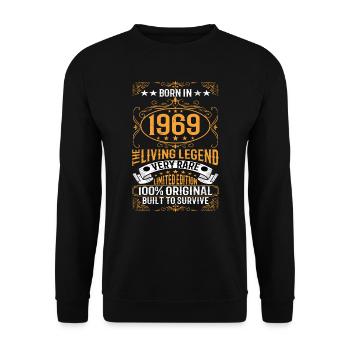 Born 1969 The Living Legend Limited Edition - Unisex Sweatshirt - black - Front - Alina (178cm) & Michal (187cm)