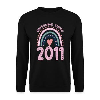 Ehrfürchtig Seit 2011 - Unisex Pullover - Schwarz - Vorne - Alina (178cm) & Michal (187cm)