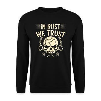 In Rust we rely on Blacksmith Bladesmith - Unisex Sweatshirt - black - Front - Alina (178cm) & Michal (187cm)