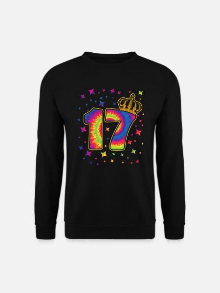 Tie-dye fête d’anniversaire 17 ans 17 ans - Sweat-shirt Unisexe - noir