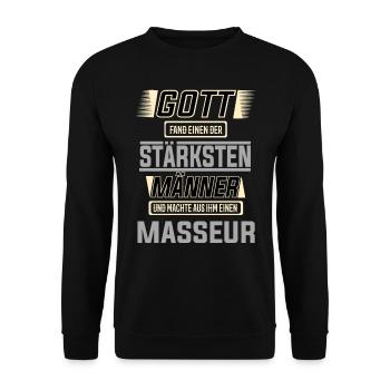 Masseur, einer der stärksten Männer der Welt - Unisex Pullover - Schwarz - Vorne - Alina (178cm) & Michal (187cm)