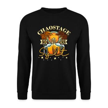 Chaostage Sylt 2022 und abfeiern Bier - Unisex Pullover - Schwarz - Vorne - Alina (178cm) & Michal (187cm)