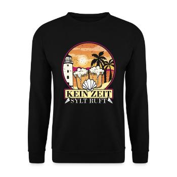 Ich muss gar nichts außer nach Sylt und abfeiern - Unisex Pullover - Schwarz - Vorne - Alina (178cm) & Michal (187cm)