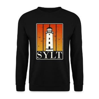 I Love Sylt My Island To Relax Möwe In - Unisex Sweatshirt - black - Front - Alina (178cm) & Michal (187cm)