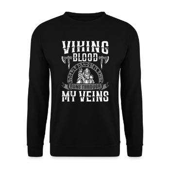 Le sang viking coule dans mes veines Us - Sweat-shirt Unisexe - noir - Devant - Alina (178cm) & Michal (187cm)
