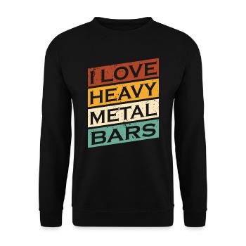 I love Heavy Metal Blacksmith Bladesmith - Unisex Sweatshirt - black - Front - Alina (178cm) & Michal (187cm)