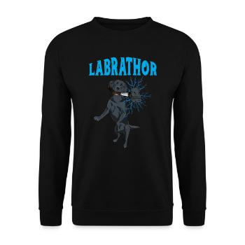 Labrathor Labrador Retriever Golden Retriever - Sweat-shirt Unisexe - noir - Devant - Alina (178cm) & Michal (187cm)