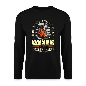 Welders Gifts, Funny Welder Welder Shirt, Welding - Unisex Pullover - Schwarz - Vorne - Alina (178cm) & Michal (187cm)