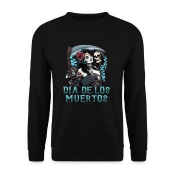 Dia De Los Muerte Halloween Clothes Hallowenn Tea - Unisex Sweatshirt - black - Front - Alina (178cm) & Michal (187cm)