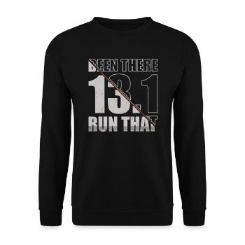 J’ai couru ce 13.1 Runner Marathon Trail - Sweat-shirt Unisexe - noir - Devant - Alina (178cm) & Michal (187cm)