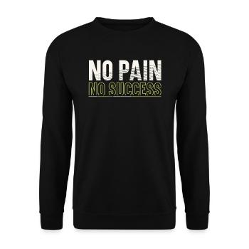 Pas de douleur Pas de succès Athlète de triathlon - Sweat-shirt Unisexe - noir - Devant - Alina (178cm) & Michal (187cm)