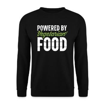 Propulsé par le régime végétarien régime végétalien - Sweat-shirt Unisexe - noir - Devant - Alina (178cm) & Michal (187cm)