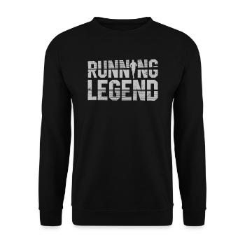 Running Legend Runner Marathon Trail Running - Sweat-shirt Unisexe - noir - Devant - Alina (178cm) & Michal (187cm)