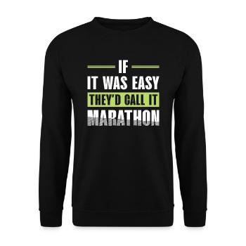 Xxxx Runner Marathon Clothing - Unisex Sweatshirt - black - Front - Alina (178cm) & Michal (187cm)