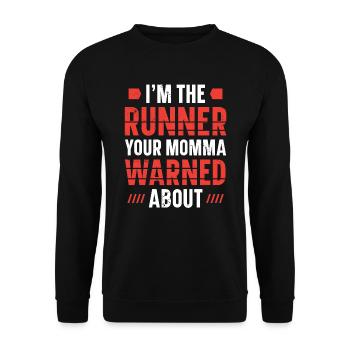 Xxxx Runner Marathon Clothing - Unisex Sweatshirt - black - Front - Alina (178cm) & Michal (187cm)
