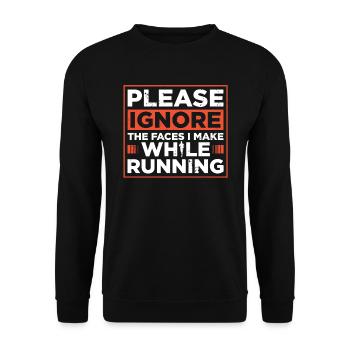S’il vous plaît ignorez les visages que je fais - Sweat-shirt Unisexe - noir - Devant - Alina (178cm) & Michal (187cm)