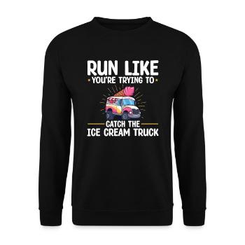 Xxxx Runner Marathon Clothing - Unisex Sweatshirt - black - Front - Alina (178cm) & Michal (187cm)