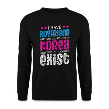 J’ai un ami d’amoureux coréens - Sweat-shirt Unisexe - noir - Devant - Alina (178cm) & Michal (187cm)