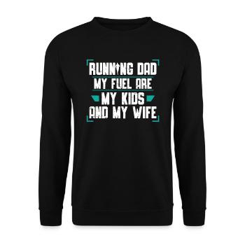 Mon carburant, ce sont mes enfants - Sweat-shirt Unisexe - noir - Devant - Alina (178cm) & Michal (187cm)