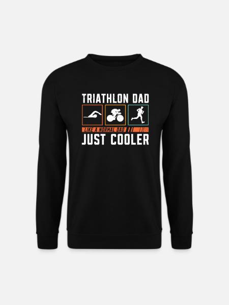 Triathlon-vater Triathlon-sportler Schwimmen - Unisex Pullover - Schwarz