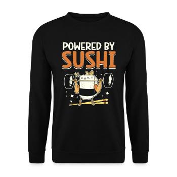 Propulsé par Sushi Lovers Japan Japanese - Sweat-shirt Unisexe - noir - Devant - Alina (178cm) & Michal (187cm)