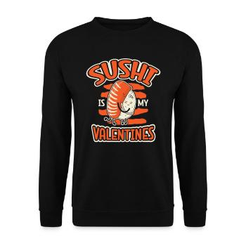 Sushi Ist Mein Valentines Sushi-liebhaber Japan - Unisex Pullover - Schwarz - Vorne - Alina (178cm) & Michal (187cm)