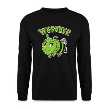 Wasabee Sushi Lovers Japon Cuisine japonaise - Sweat-shirt Unisexe - noir - Devant - Alina (178cm) & Michal (187cm)