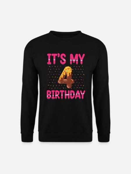 It's My 4th Birthday | Sprinkles Thematic - Unisex Sweatshirt - black