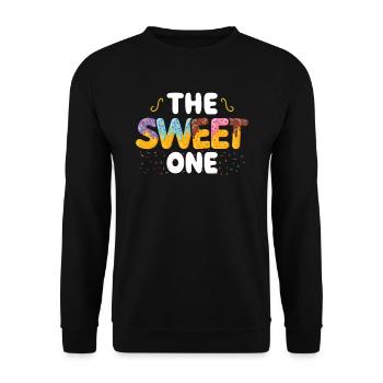 Le Sweet One | | d’anniversaire familial correspondant - Sweat-shirt Unisexe - noir - Devant - Alina (178cm) & Michal (187cm)
