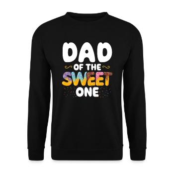 Papa Le Doux | Anniversaire familial correspondant - Sweat-shirt Unisexe - noir - Devant - Alina (178cm) & Michal (187cm)