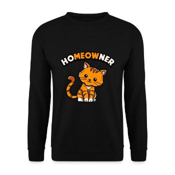 | propriétaire Chemise de chat mignonne | Tshirt Amoureux des Chats | - Sweat-shirt Unisexe - noir - Devant - Alina (178cm) & Michal (187cm)