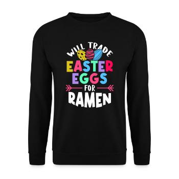 Échangez les œufs de Pâques contre des ramen | | amateur de ramen - Sweat-shirt Unisexe - noir - Devant - Alina (178cm) & Michal (187cm)