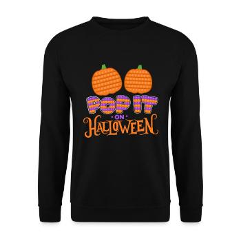 Pop Halloween | Halloween Costume | Halloween - Unisex Sweatshirt - black - Front - Alina (178cm) & Michal (187cm)