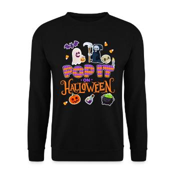 Pop Halloween | Halloween Costume | Halloween - Unisex Sweatshirt - black - Front - Alina (178cm) & Michal (187cm)