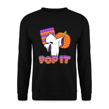 Pop Halloween | Halloween Costume | Halloween - Unisex Sweatshirt - black - Front - Alina (178cm) & Michal (187cm)