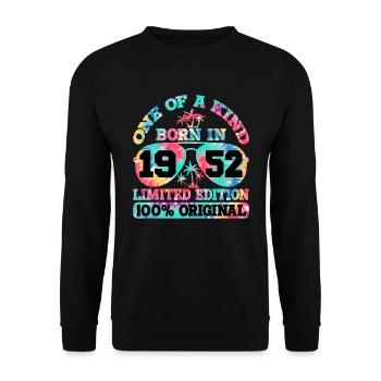 Unique Né en 1952 Édition Limitée - Sweat-shirt Unisexe - noir - Devant - Alina (178cm) & Michal (187cm)