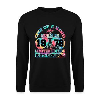 Unique Born 1978 Édition Limitée - Sweat-shirt Unisexe - noir - Devant - Alina (178cm) & Michal (187cm)