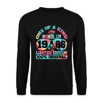 Unique Born 1986 Édition Limitée - Sweat-shirt Unisexe - noir - Devant - Alina (178cm) & Michal (187cm)