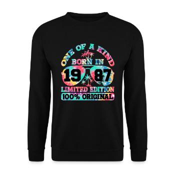 Unique Born 1987 Édition Limitée - Sweat-shirt Unisexe - noir - Devant - Alina (178cm) & Michal (187cm)