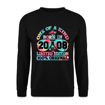Unique Né en 2008 Édition Limitée - Sweat-shirt Unisexe - noir - Devant - Alina (178cm) & Michal (187cm)