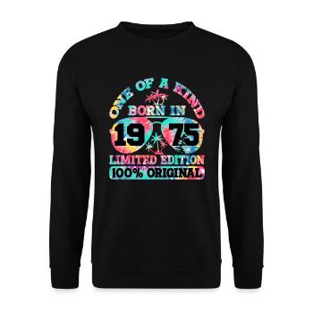Unique Né en 1975 Édition Limitée - Sweat-shirt Unisexe - noir - Devant - Alina (178cm) & Michal (187cm)